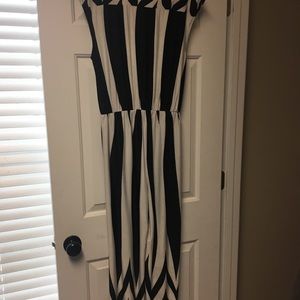 Black and white one piece boutique jumpsuit